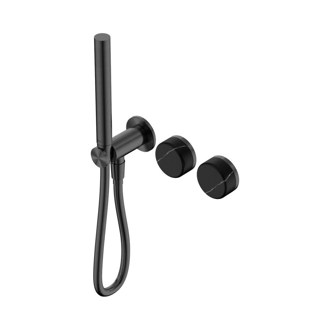 Nero Serenity Progressive Shower System Gunmetal - Marquina Black Handle & Slim Shower