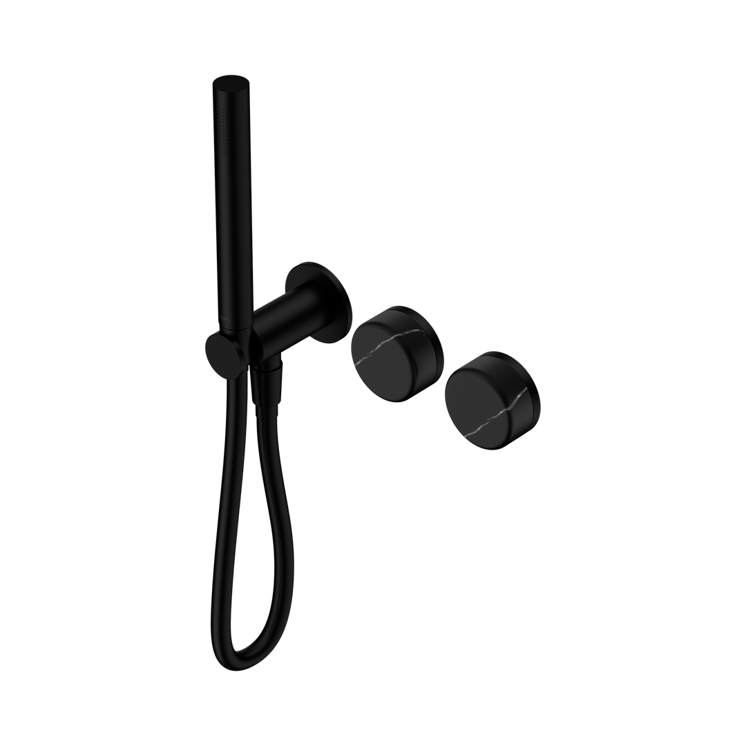 Nero Serenity Progressive Shower System Matte Black - Marquina Black Handle & Slim Shower