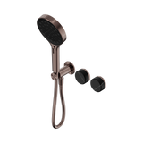 Nero Serenity Progressive Shower System Brushed Bronze - Marquina Black Handle & Serenity Hand Shower