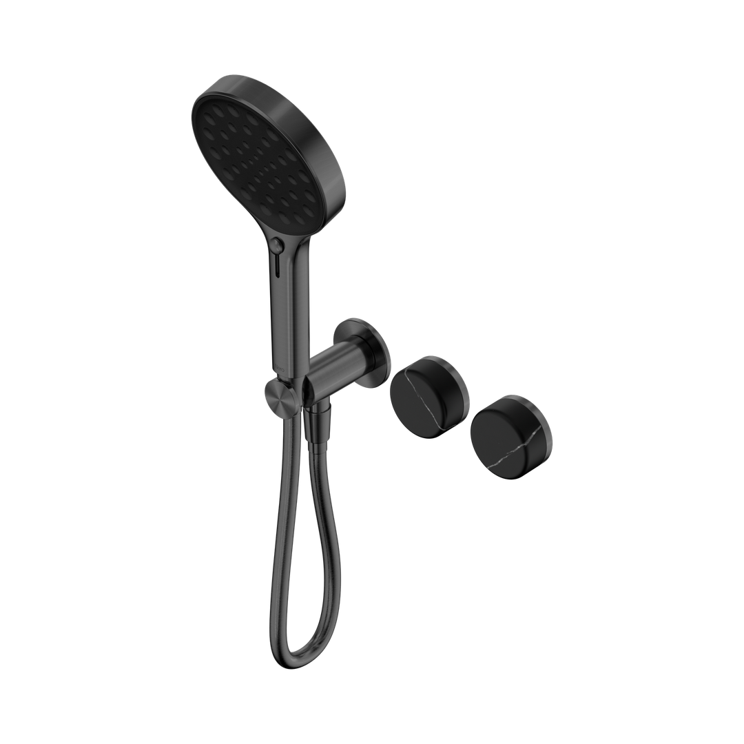 Nero Serenity Progressive Shower System Gunmetal - Marquina Black Handle & Serenity Hand Shower