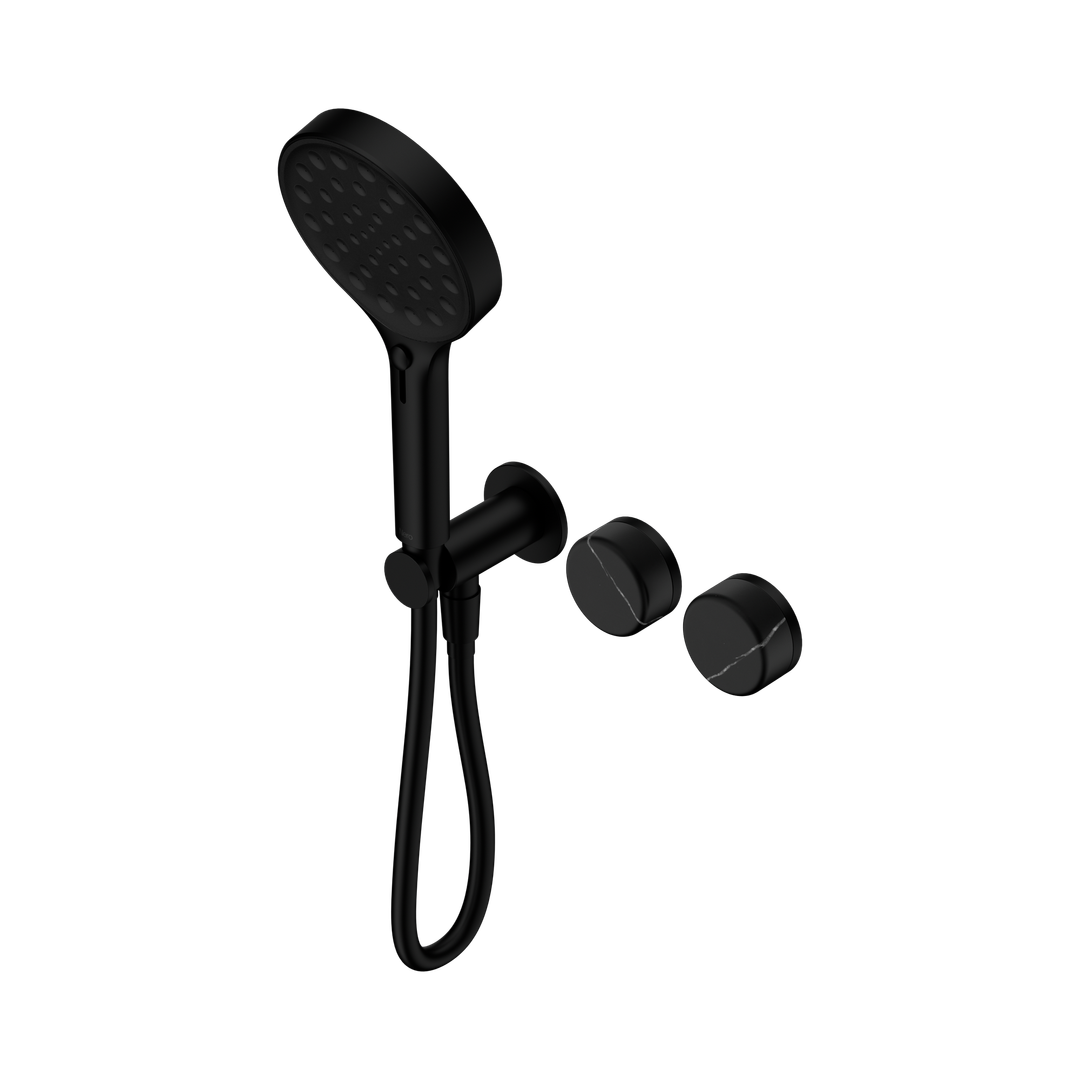 Nero Serenity Progressive Shower System Matte Black - Marquina Black Handle & Serenity Hand Shower