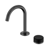 Serenity Progressive Basin Nero Mixer Arc Spout With Marquina Black Handle - Gun Metal