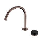 Serenity Bath/Kitchen Nero Mixer Arc Spout With Marquina Black Handle - Brushed Bronze