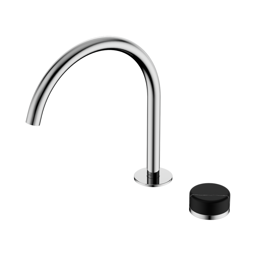 Serenity Progressive Bath/Kitchen Nero Mixer Arc Spout With Marquina Black Handle - Chrome