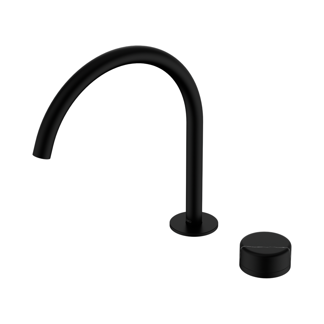 Serenity Progressive Bath/Kitchen Nero Mixer Arc Spout With Marquina Black Handle - Matte Black