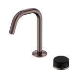 Serenity Progressive Basin Nero Mixer Edge Spout With Marquina Black Handle - Brushed Bronze