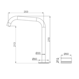 Serenity Bath/Kitchen Nero Mixer Edge Spout With Marquina Black Handle - Brushed Nickel