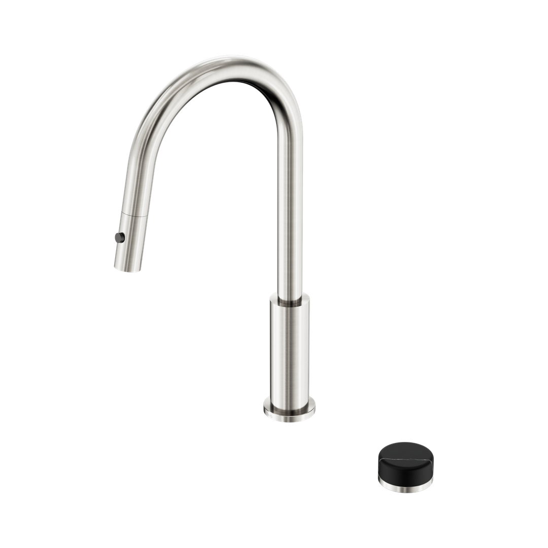 Nero Serenity Progressive Pull Out Kitchen Set - Marquina Black Handle Brushed Nickel