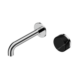Serenity Progressive Wall Basin Nero Mixer 160mm Spout With Marquina Black Handle - Chrome