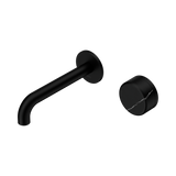 Serenity Progressive Wall Basin Nero Mixer 160mm Spout With Marquina Black Handle - Matte Black