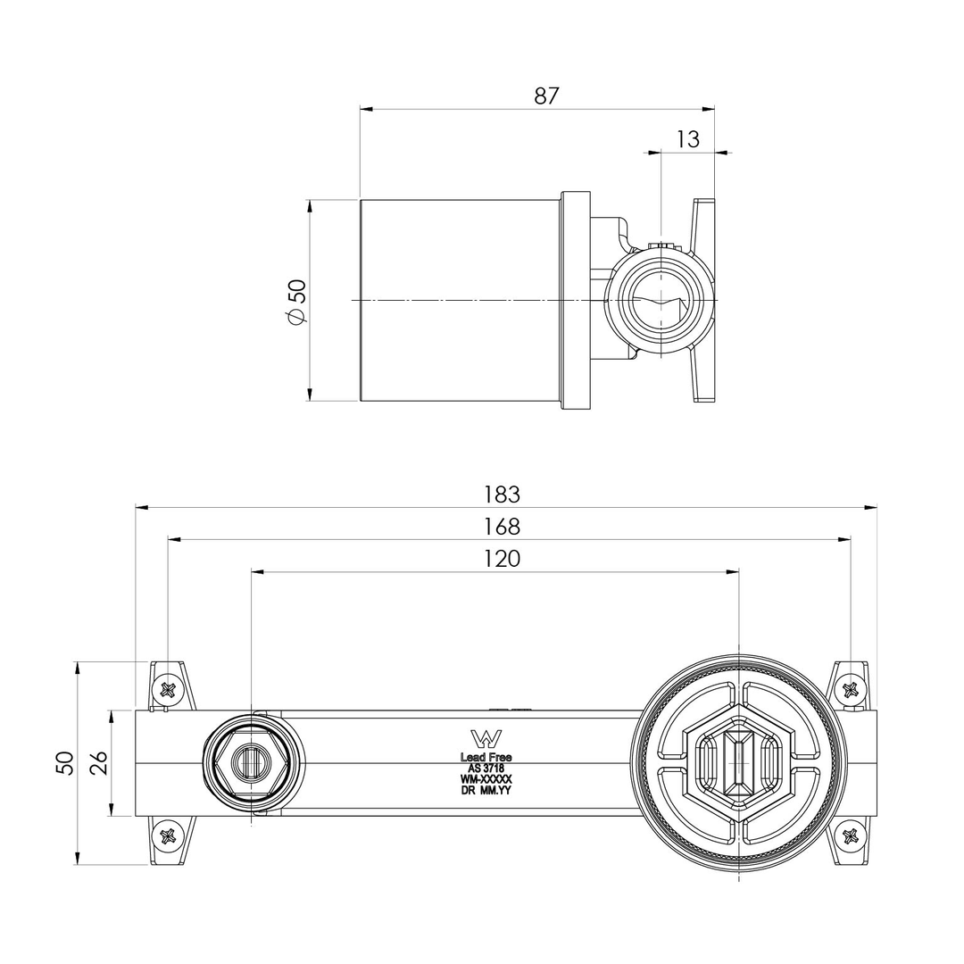Switchmix Wall Basin/Bath Phoenix Mixer Set Rough In Kit