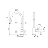 Nero Dolce II Pull Out Sink Mixer - Gunmetal