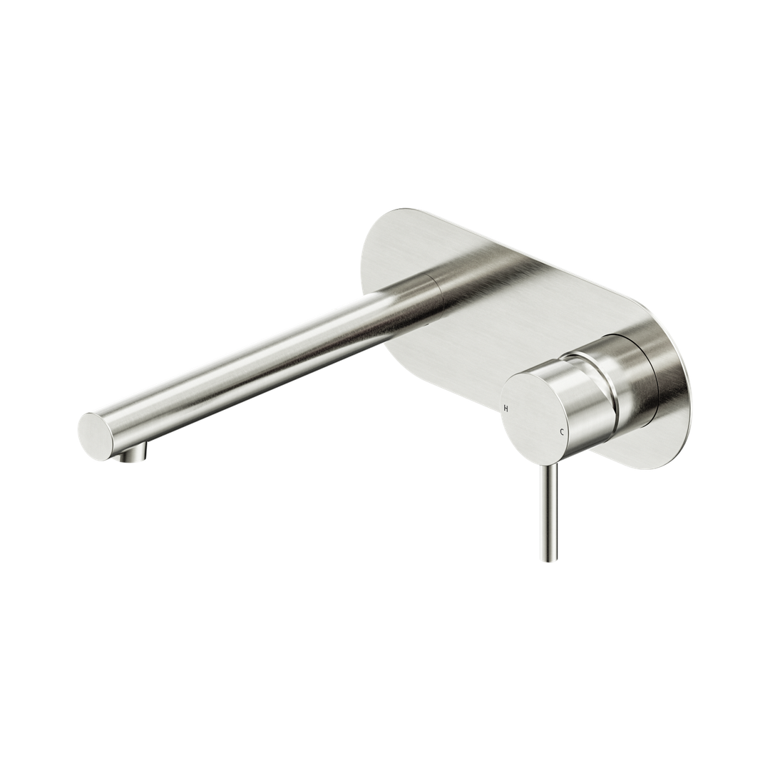 Nero Dolce II Wall Basin/Bath Mixer - Brushed Nickel