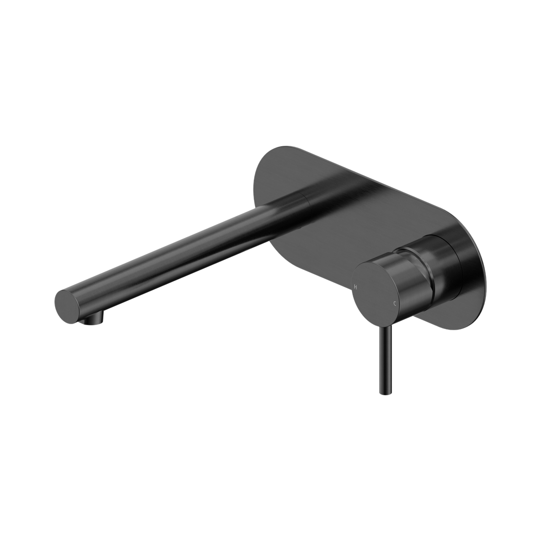 Nero Dolce II Wall Basin/Bath Mixer - Gunmetal