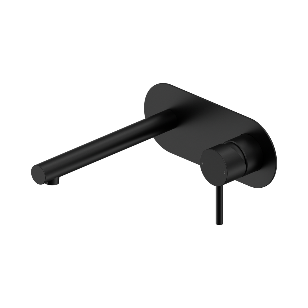 Nero Dolce II Wall Basin/Bath Mixer - Matte Black