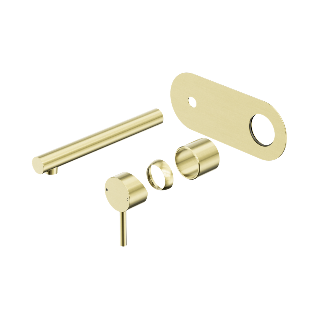 Nero Dolce II Wall Basin/Bath Mixer Trim Kits Only - Brushed Gold