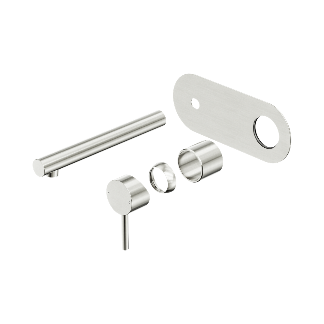 Nero Dolce II Wall Basin/Bath Mixer Trim Kits Only - Brushed Nickel