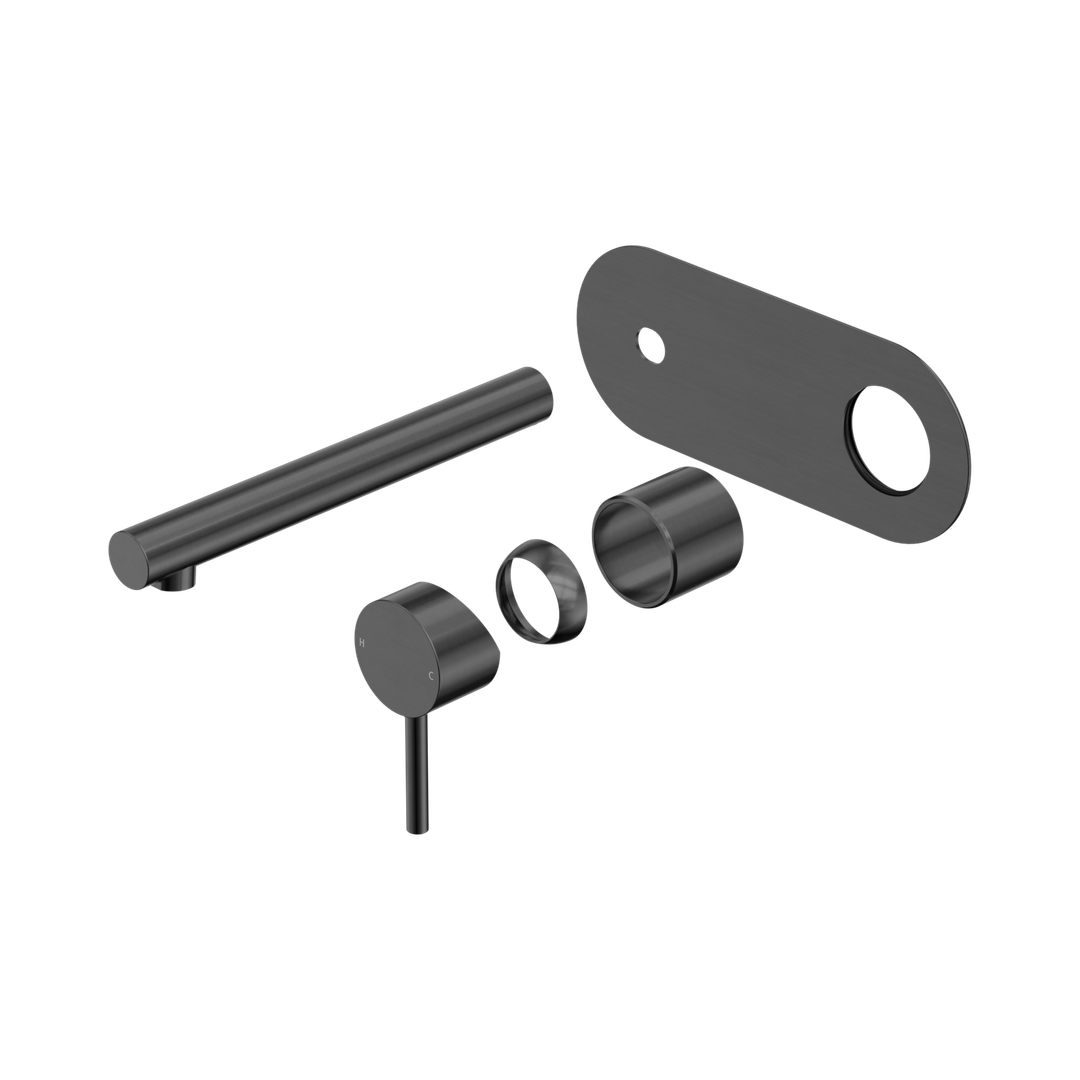 Nero Dolce II Wall Basin/Bath Mixer Trim Kits Only - Gunmetal