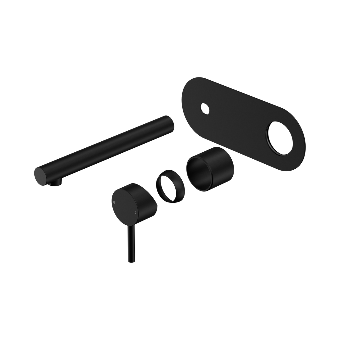 Nero Dolce II Wall Basin/Bath Mixer Trim Kits Only - Matte Black