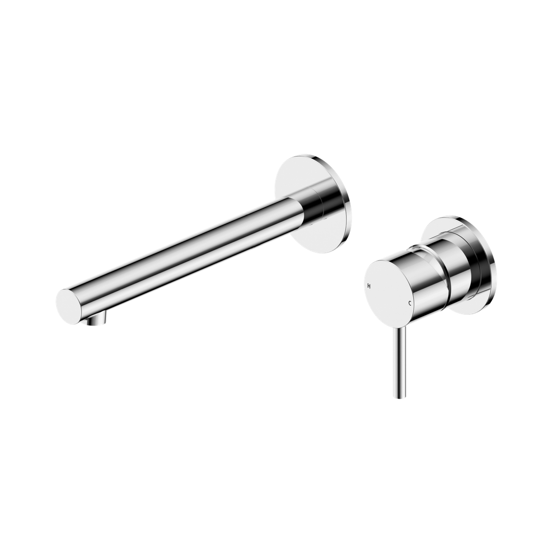 Nero Dolce II Wall Basin/Bath Mixer Separate Back Plate - Chrome