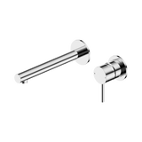 Nero Dolce II Wall Basin/Bath Mixer Separate Back Plate - Chrome