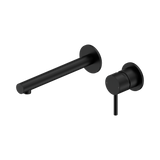 Nero Dolce II Wall Basin/Bath Mixer Separate Back Plate - Matte Black