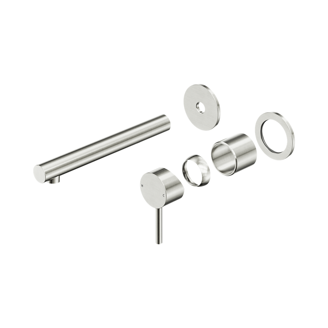 Nero Dolce II Wall Basin/Bath Mixer Separate Back Plate Trim Kits Only - Brushed Nickel
