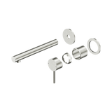 Nero Dolce II Wall Basin/Bath Mixer Separate Back Plate Trim Kits Only - Brushed Nickel