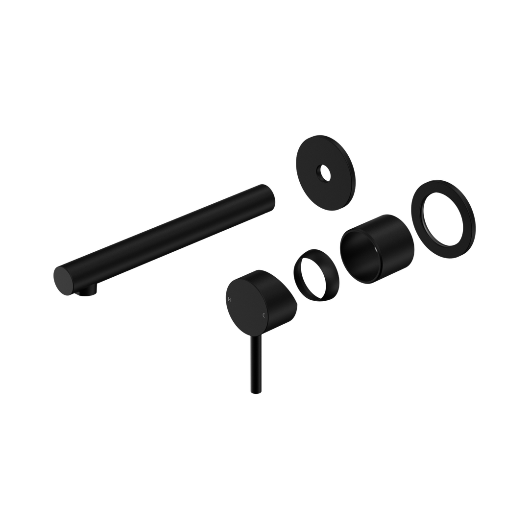 Nero Dolce II Wall Basin/Bath Mixer Separate Back Plate Trim Kits Only - Matte Black