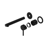 Nero Dolce II Wall Basin/Bath Mixer Separate Back Plate Trim Kits Only - Matte Black
