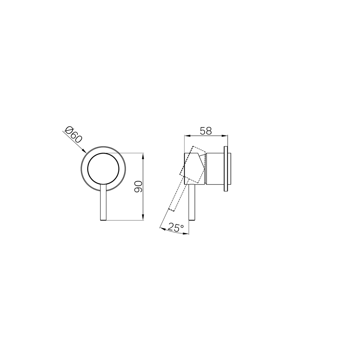 Nero Dolce II Shower Mixer Trim Kits Only - Chrome