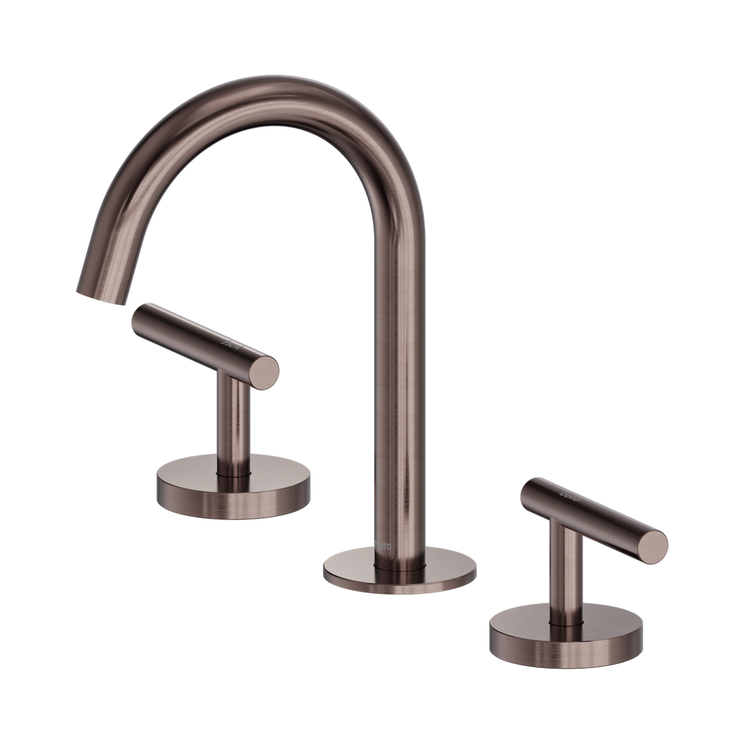 Nero Mecca Lever Basin Set Arc Spout - Brushed Bronze