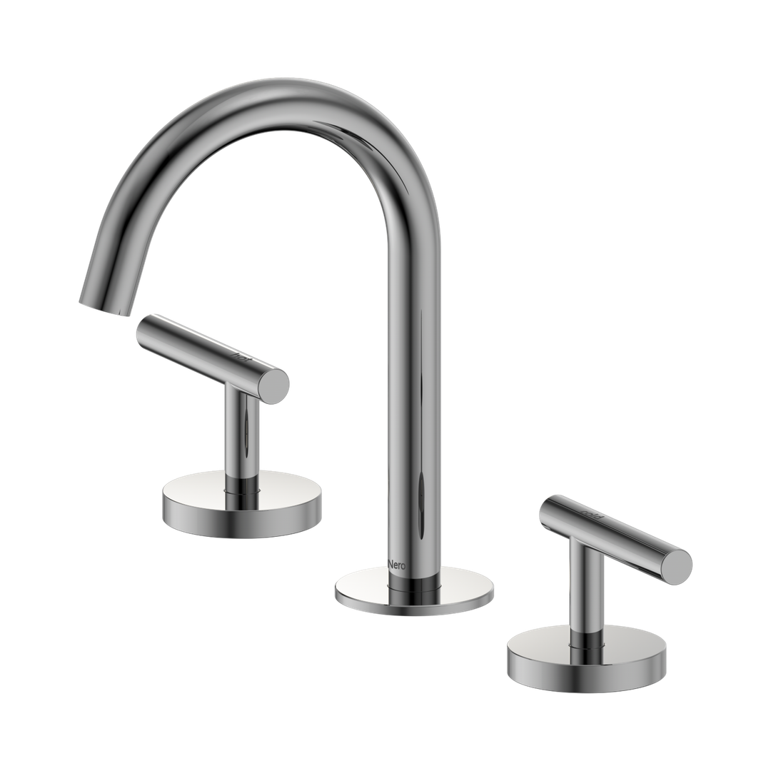 Nero Mecca Lever Basin Set Arc Spout - Chrome