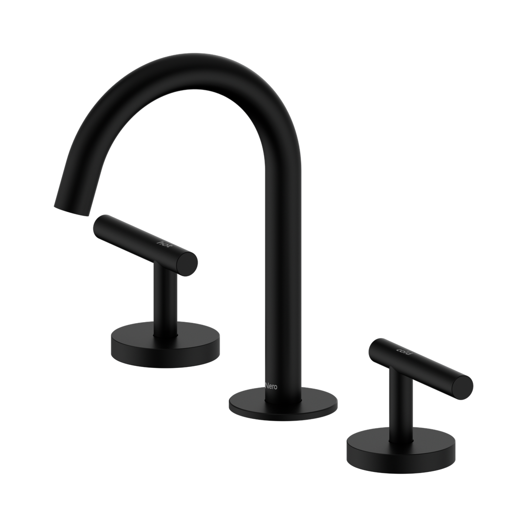 Nero Mecca Lever Basin Set Arc Spout - Matte Black