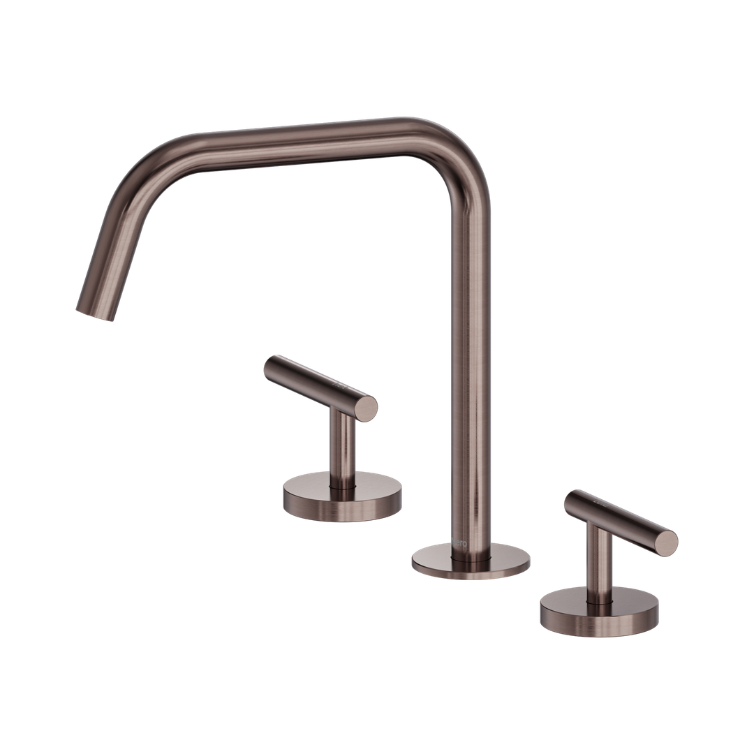 Nero Mecca Lever Bath/Kitchen Set Edge Spout II - Brushed Bronze
