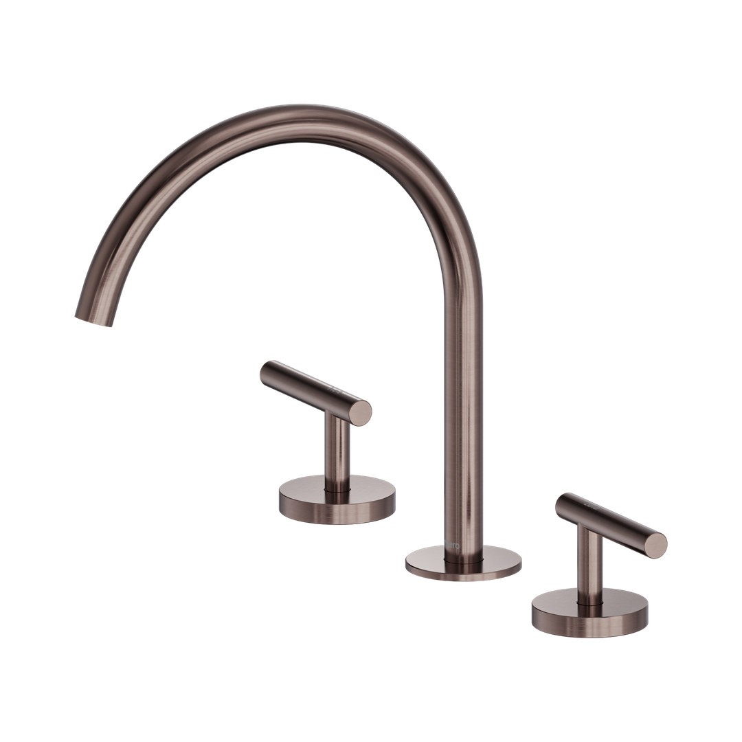 Nero Mecca Lever Bath/Kitchen Set Arc Spout - Brushed Bronze