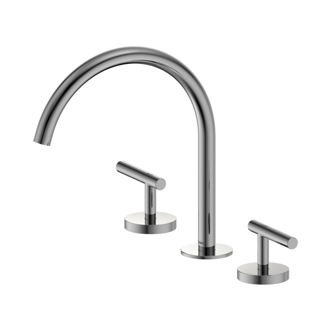Nero Mecca Lever Bath/Kitchen Set Arc Spout - Chrome