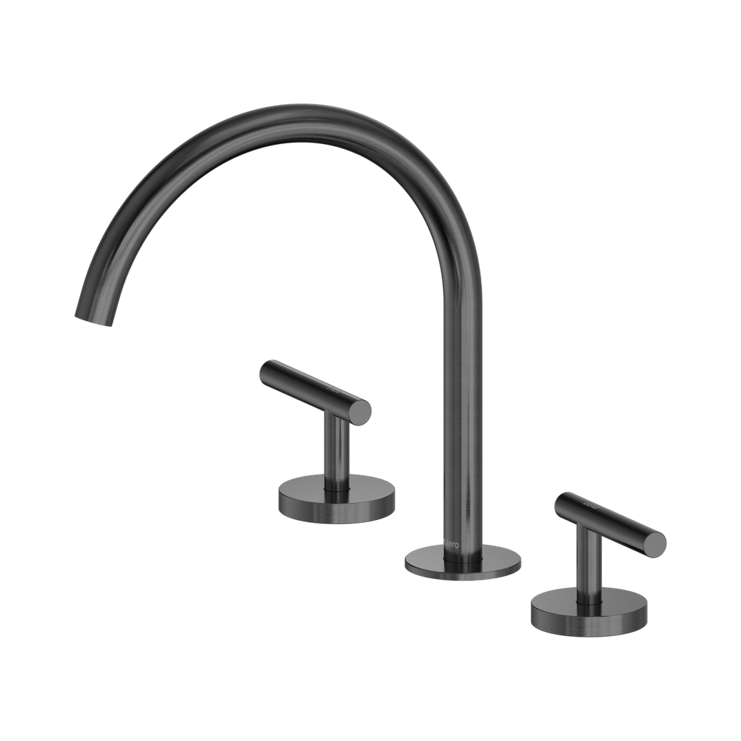 Nero Mecca Lever Bath/Kitchen Set Arc Spout - Gunmetal