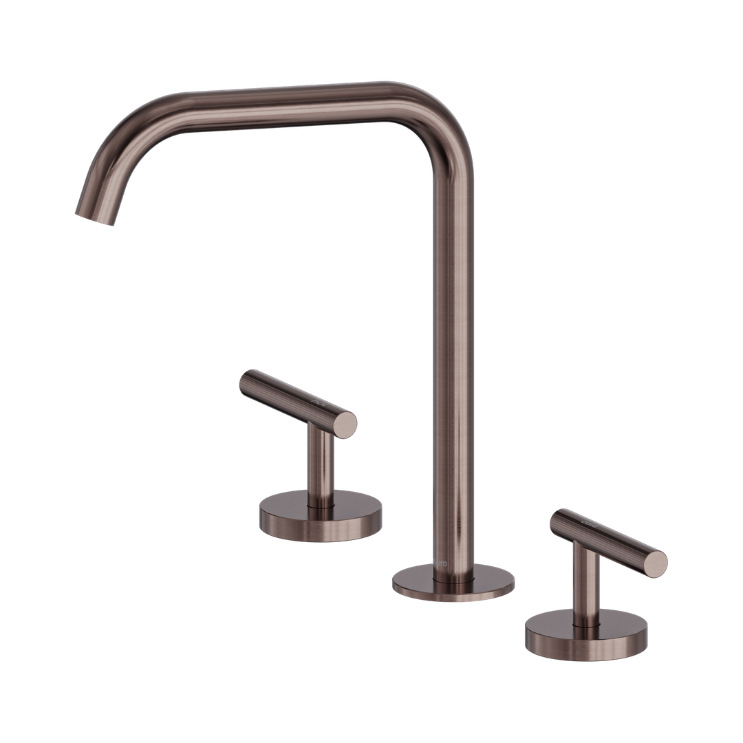 Nero Mecca Lever Bath/Kitchen Set Edge Spout - Brushed Bronze