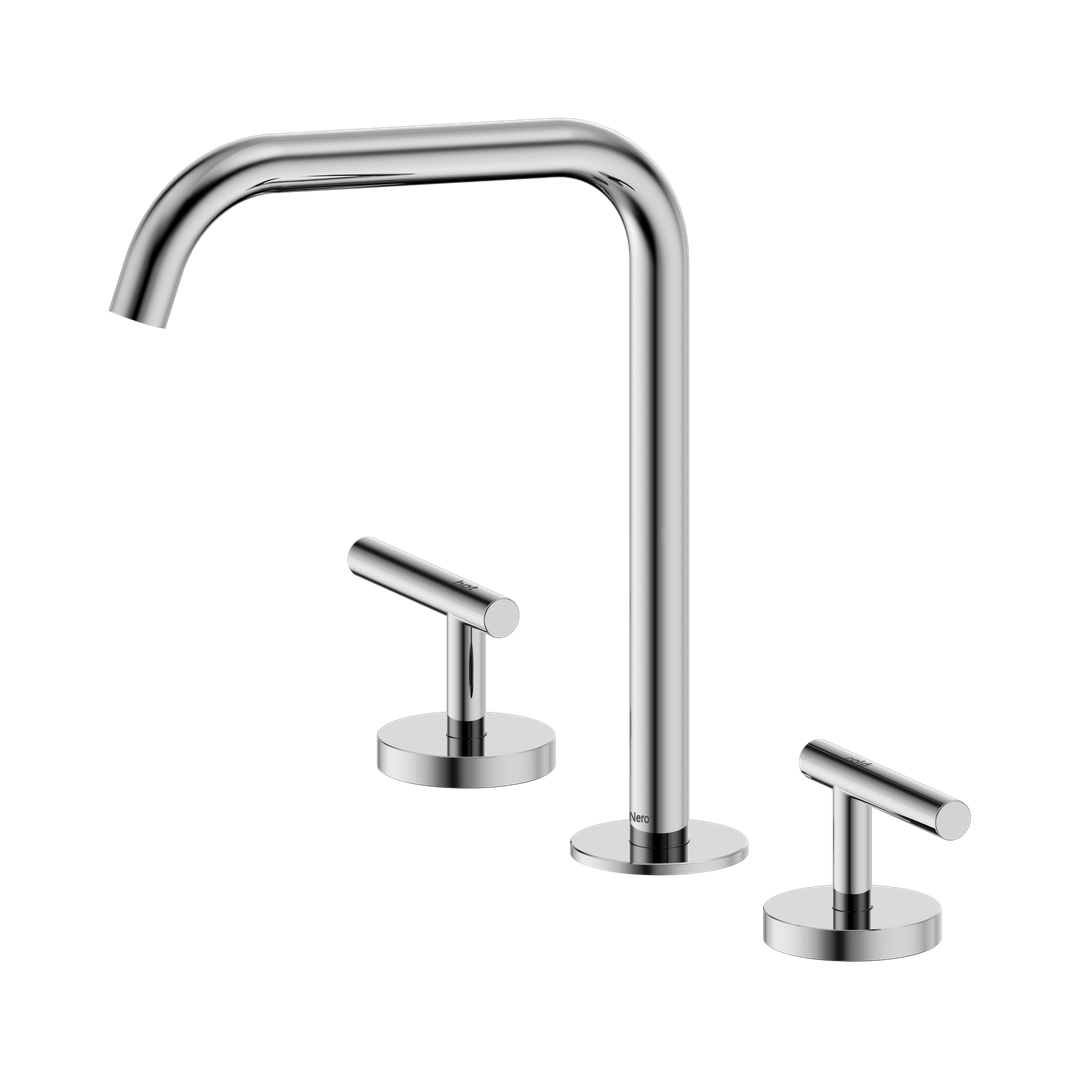 Nero Mecca Lever Bath/Kitchen Set Edge Spout - Chrome