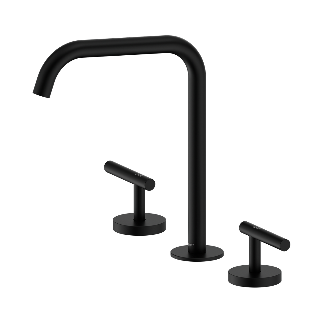 Nero Mecca Lever Bath/Kitchen Set Edge Spout - Matte Black