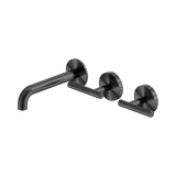 Nero Mecca Lever Wall Basin/Bath Set 160Mm Offset Spout - Gunmetal