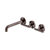 Nero Mecca Lever Wall Basin/Bath Set 185Mm Offset Spout - Brushed Bronze
