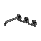 Nero Mecca Lever Wall Basin/Bath Set 185Mm Offset Spout - Gunmetal