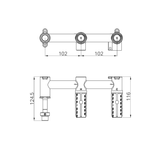 Nero Mecca Lever Wall Basin/Bath Set Offset Spout Body Only