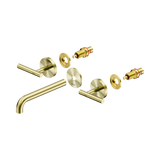 Nero Mecca Lever Wall Basin/Bath Set 185Mm Spout Trim Kits Only - Brushed Gold
