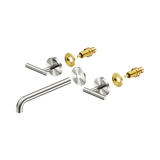 Nero Mecca Lever Wall Basin/Bath Set 220Mm Spout Trim Kits Only - Brushed Nickel