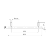 Nero Mecca Pull Handle 200Mm - Matte White