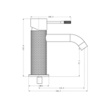 Nero Opal Basin Mixer - Gunmetal