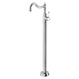 Nostalgia Floor Mounted Bath Phoenix Mixer - Chrome/White